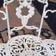 Large terrace or garden bench, made of cast iron, vintage decor.