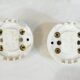 3 Old Porcelain switches and vintage industrial brass