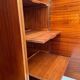 Restored Art Deco wardrobe with shelves, walnut veneer, Czechoslovakia, 1930s.