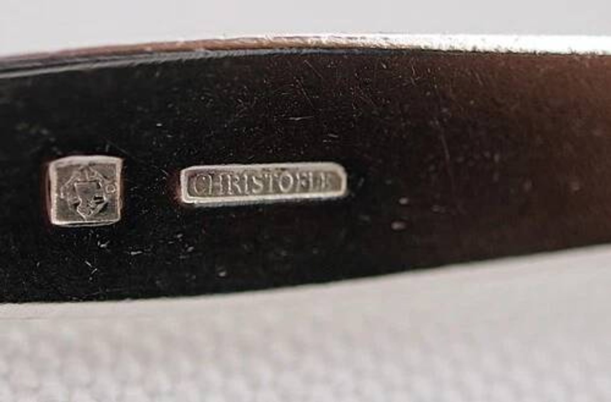 Christofle Printania model, Art Nouveau, 12 silver-plated knife rests.