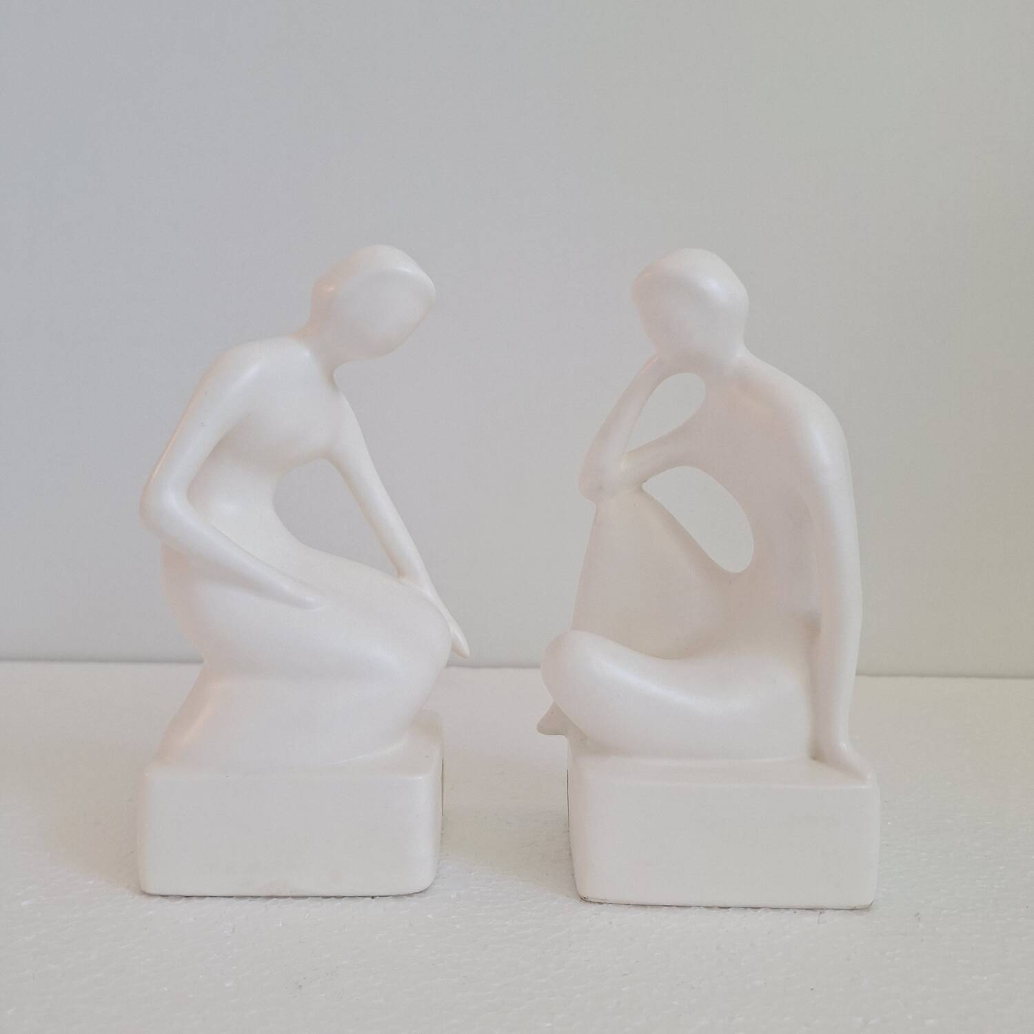 Mid-century figurative bookends by Royal Delf