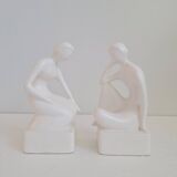 Mid-century figurative bookends by Royal Delf
