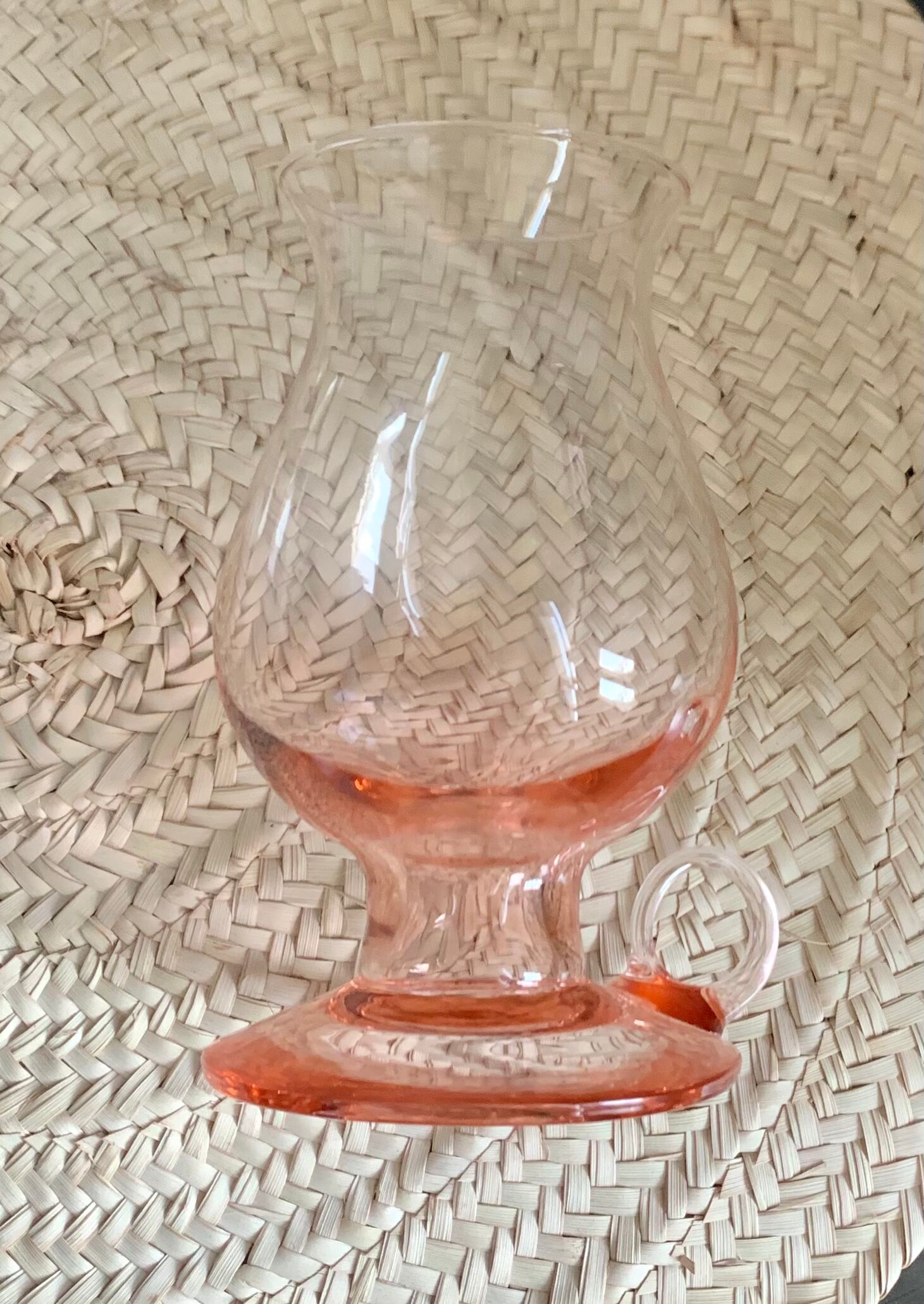 A good glass/or a pink glass lamp from the 1950s