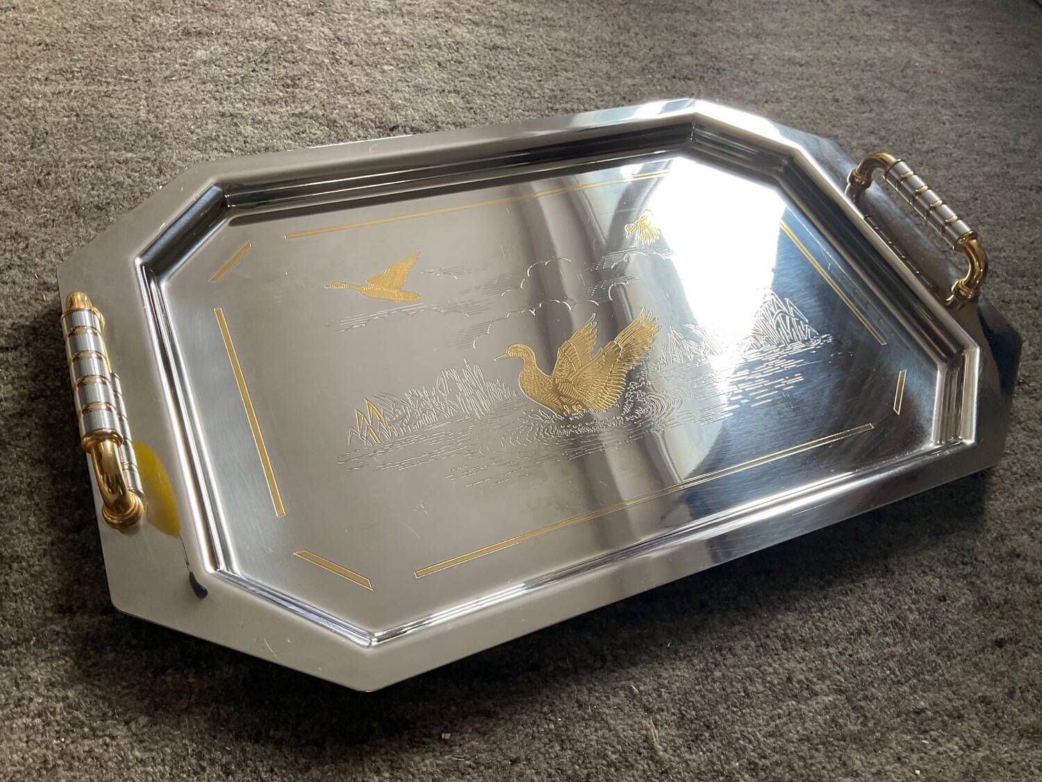 Giorinox Italy vintage tray duo