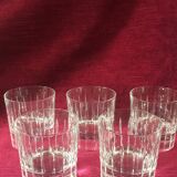 Set of 5 christofle glass with whisky