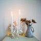 Transparent glass candle holder