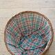 Vintage rattan basket lined with fabric