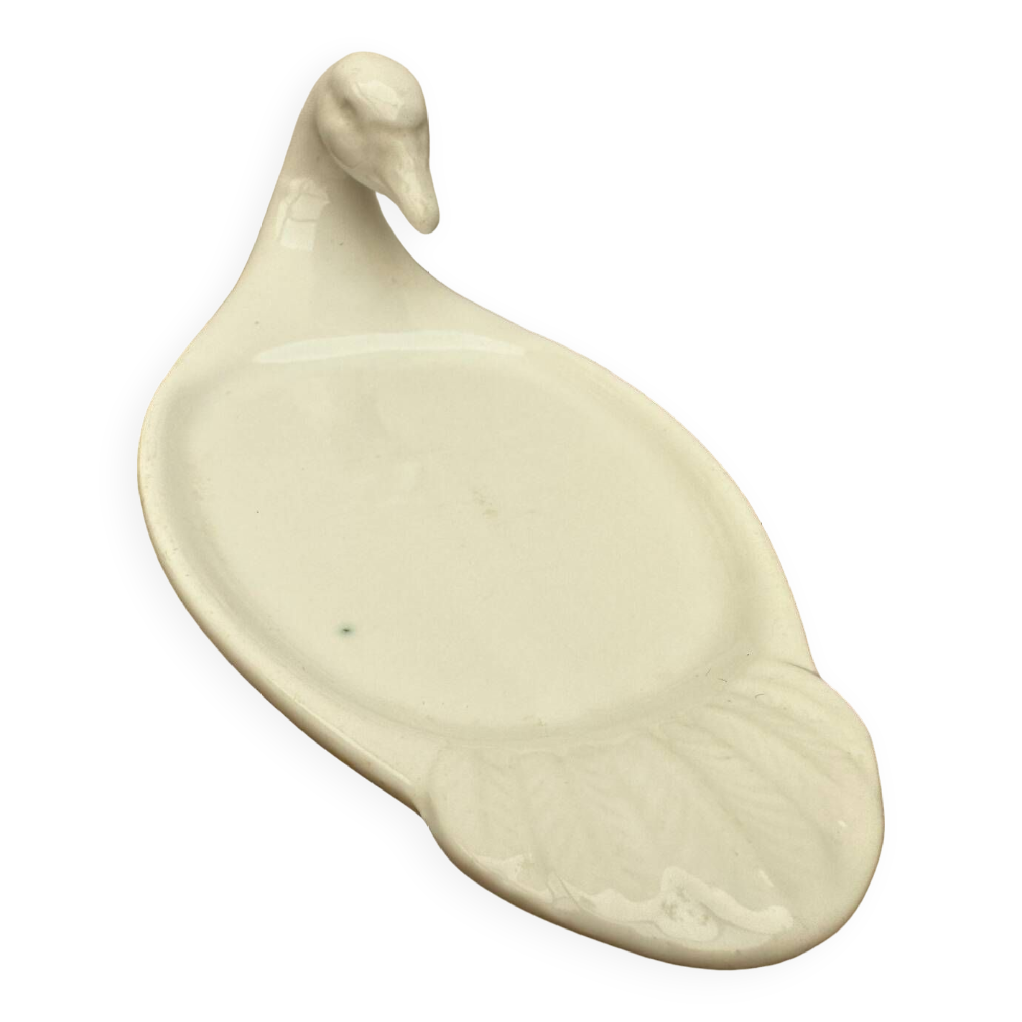 Vintage white porcelain foie gras dish