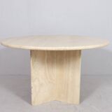 Italian travertine dining table, 1970s