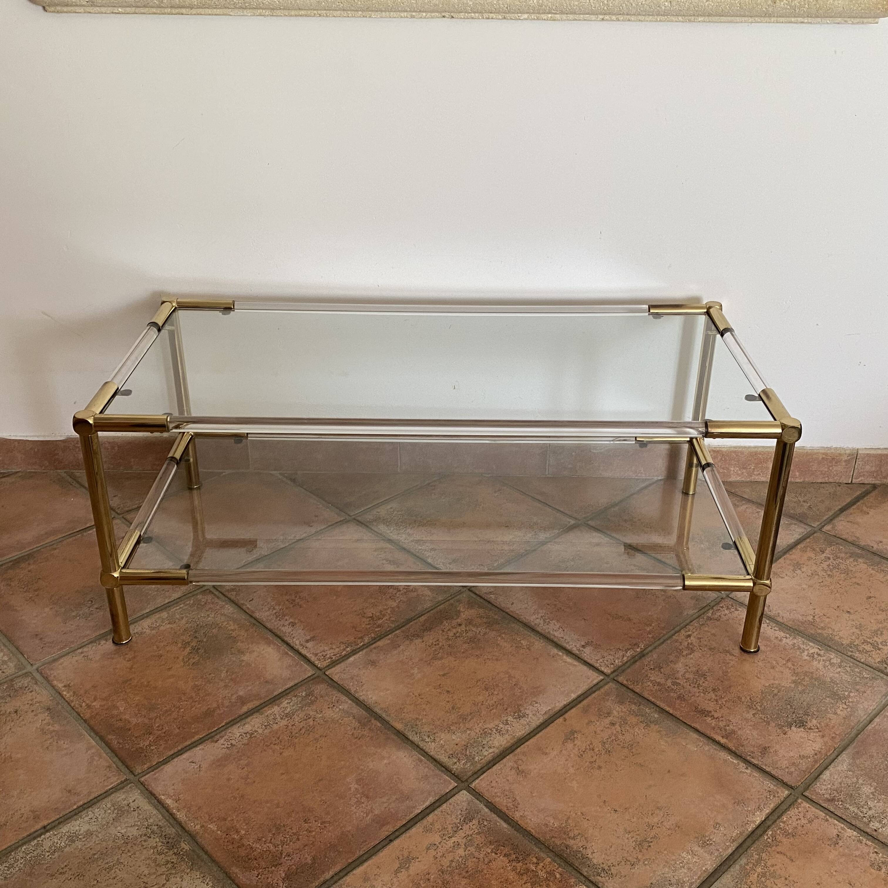 Table basse Roche Bobois. 1970. Hollywood Regency.