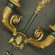 Pair of large Restoration style wall sconces from Lucien GAU - bronze