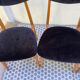 Set of 4 Baumann style chairs, unicorn model.