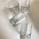 Set of 4 bubble tumblers in very cold half crystal.