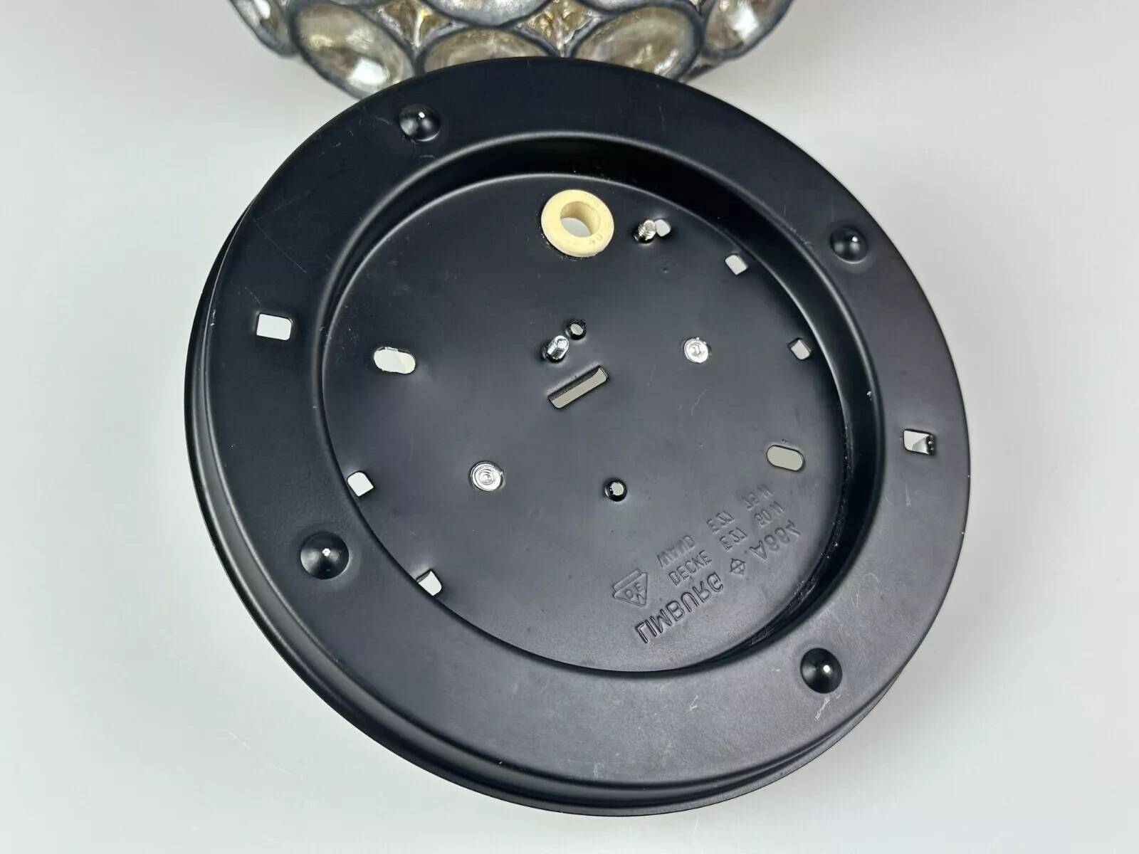 60s 70s ceiling lamp Glashütte Limburg Germany Plafoniere glass & metal