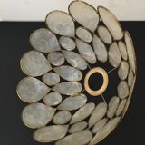 Lampshade in mother-of-pearl and brass