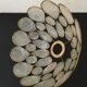 Lampshade in mother-of-pearl and brass