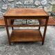 Side table / cherry tree service with 3 sliding shelves.