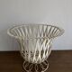 XXL Neoclassical Medici-style plant pot in ivory sheet metal