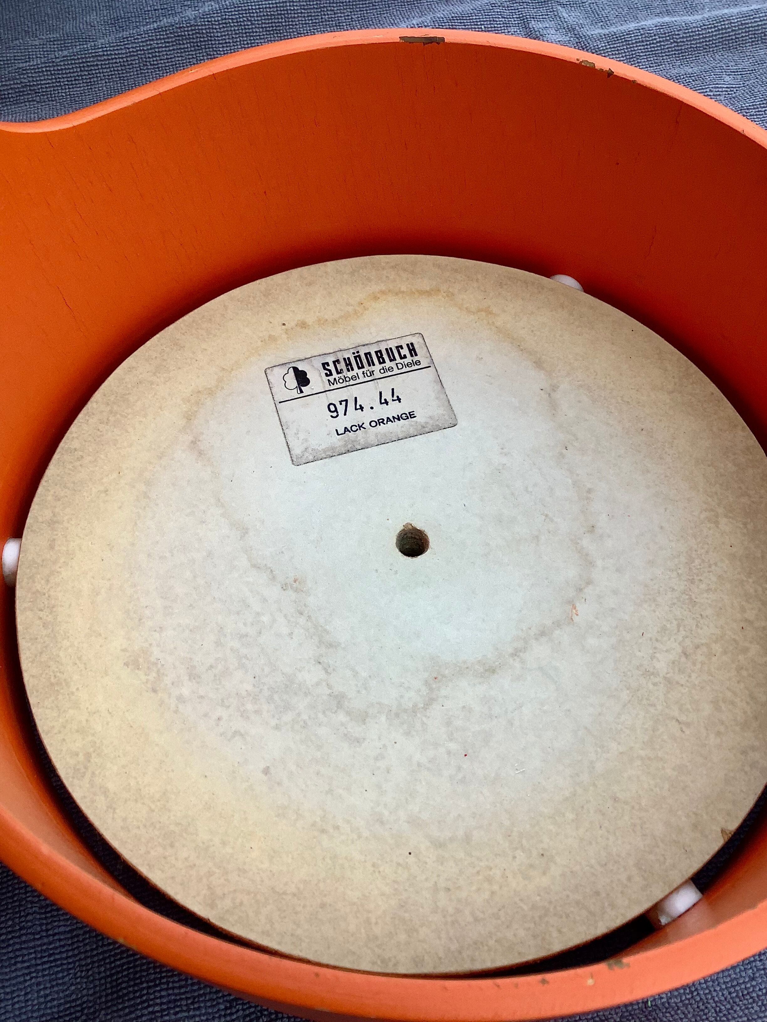 Shonbuch umbrella holder from the 70's orange