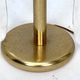 Postmodern pair of gilded metal and glass table lamps by Stilkronen. Italy 70s
