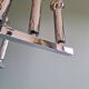 Space Age chandelier in chromed metal, 18 light points, 1970