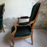 Louis Philippe bench and armchair set