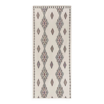 Kilim turc vintage tissé main 92x210 cm