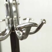 Industrial 1960 chrome coat rack parrot