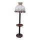 CHARLES DUDOUYT vintage floor lamp, turned wood