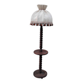 CHARLES DUDOUYT vintage floor lamp, turned wood