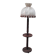 CHARLES DUDOUYT vintage floor lamp, turned wood
