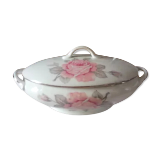 Signed CB France Delicate vegetable with floral motif 'Les Roses '