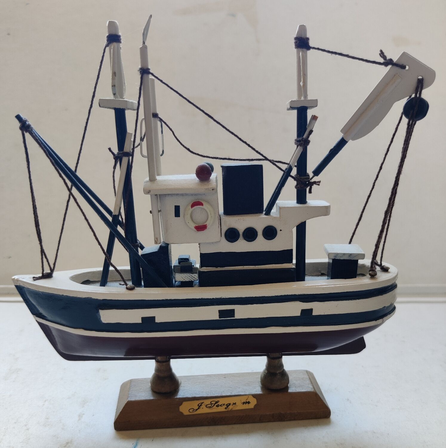 Wooden trawl fishing boat