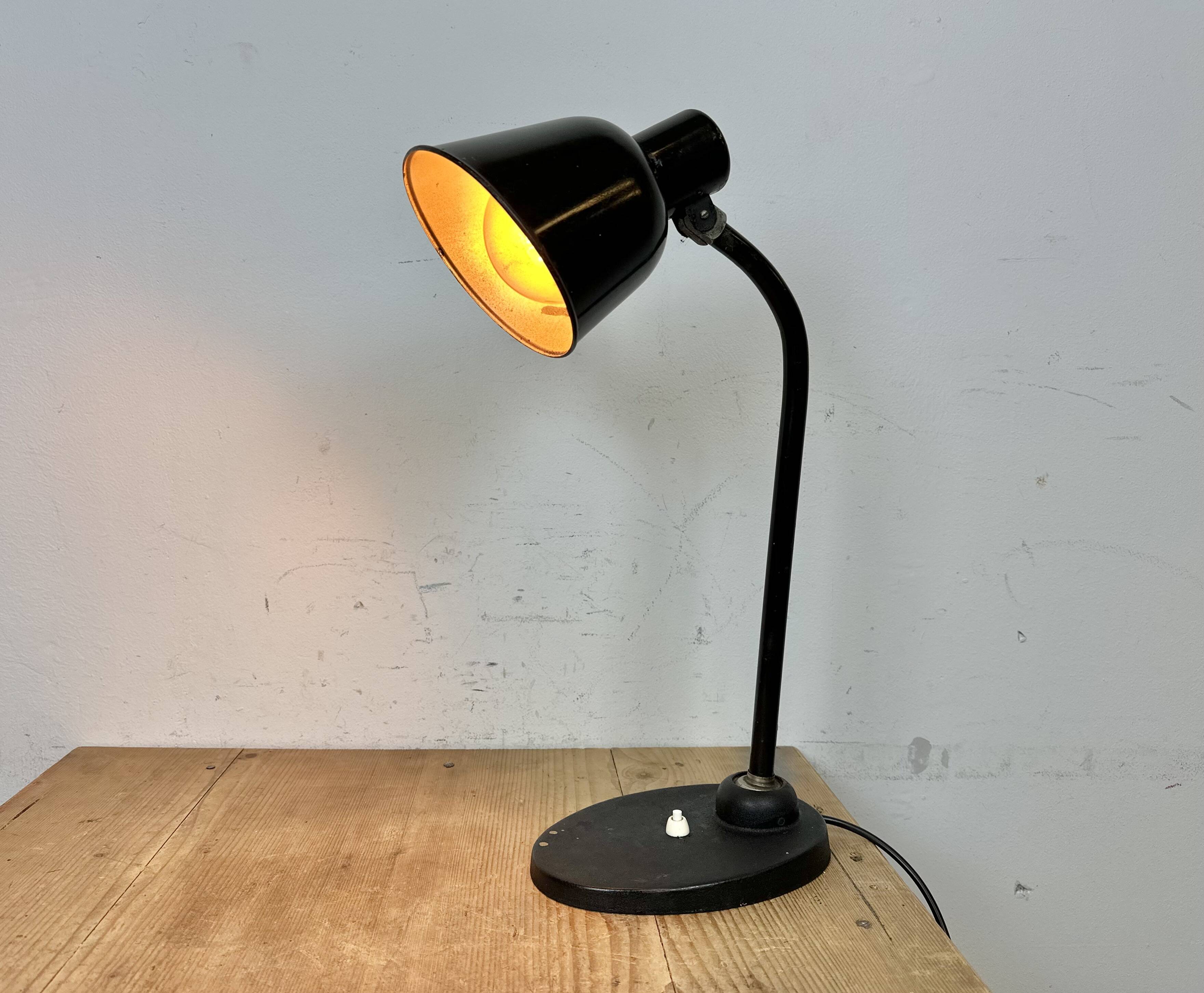 Vintage Black Table Lamp by Christian Dell for BUR Bunte & Remmler, 1930s