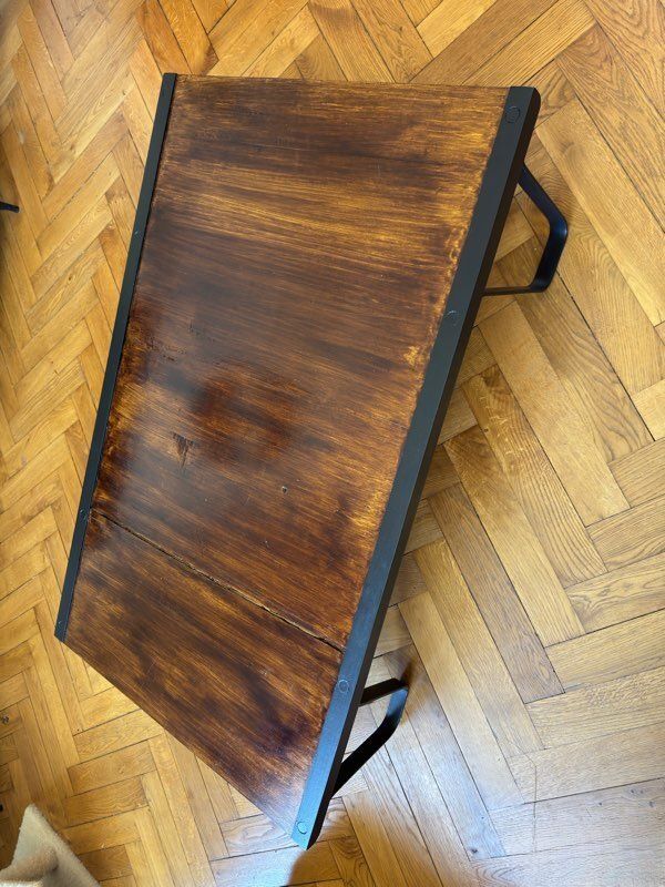 Industrial coffee table type SNCF pallet