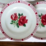 6 flat plates of Digoin Sarreguemines model Saverne