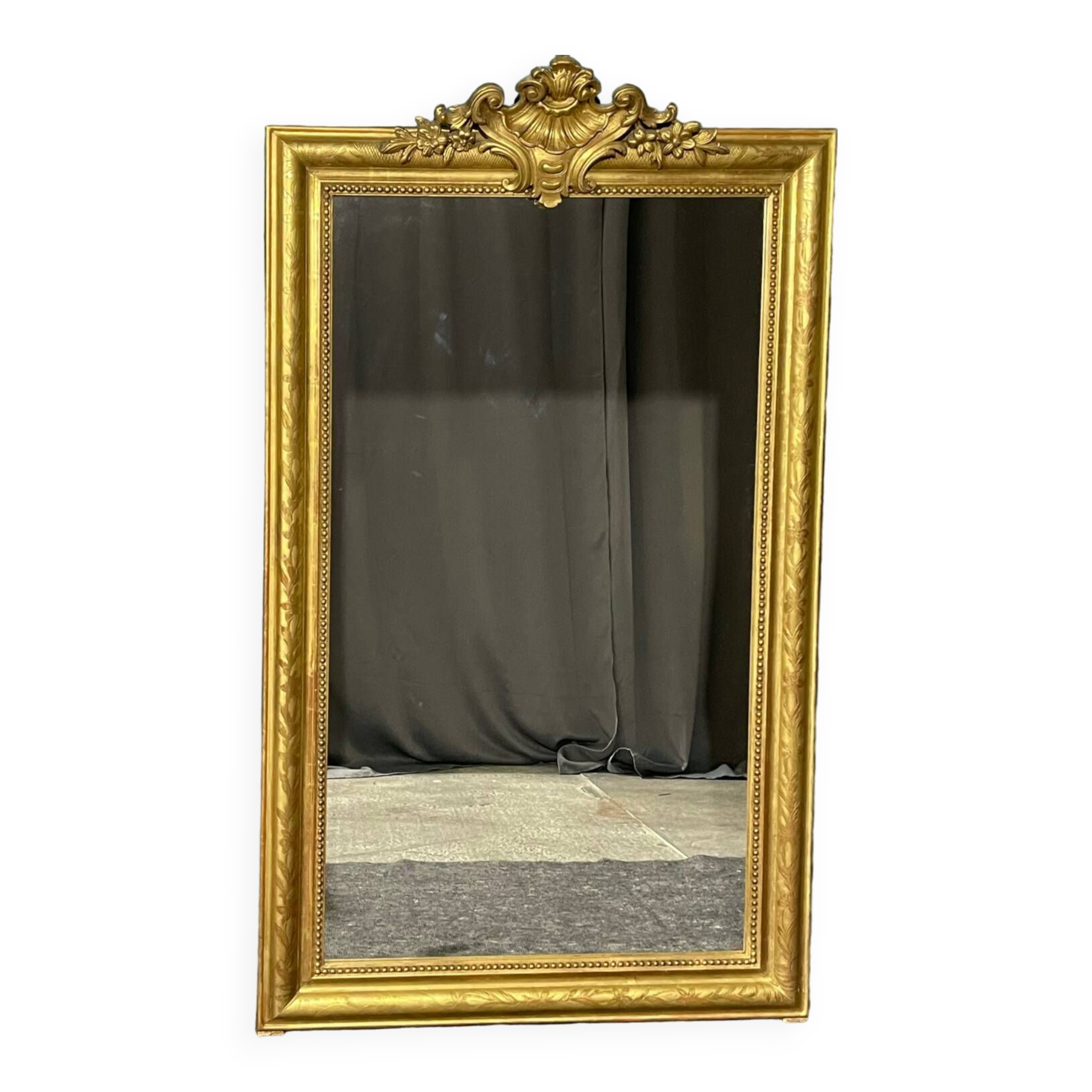 Antique mirror H140x 82.5 from the Louis Philippe period, very good condition