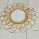 Wicker round mirror 55x55cm
