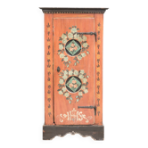 Antique Austrian hand-painted bridal cabinet with beautiful patina