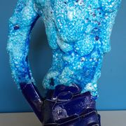 Fat lava ceramic vase from Vallauris, 60s/70s