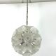 Italian Murano flower glass and chrome sputnik in Venini style. 1970s