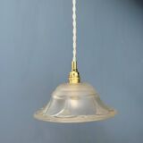 Vintage glass flower pattern lampshade pendant light