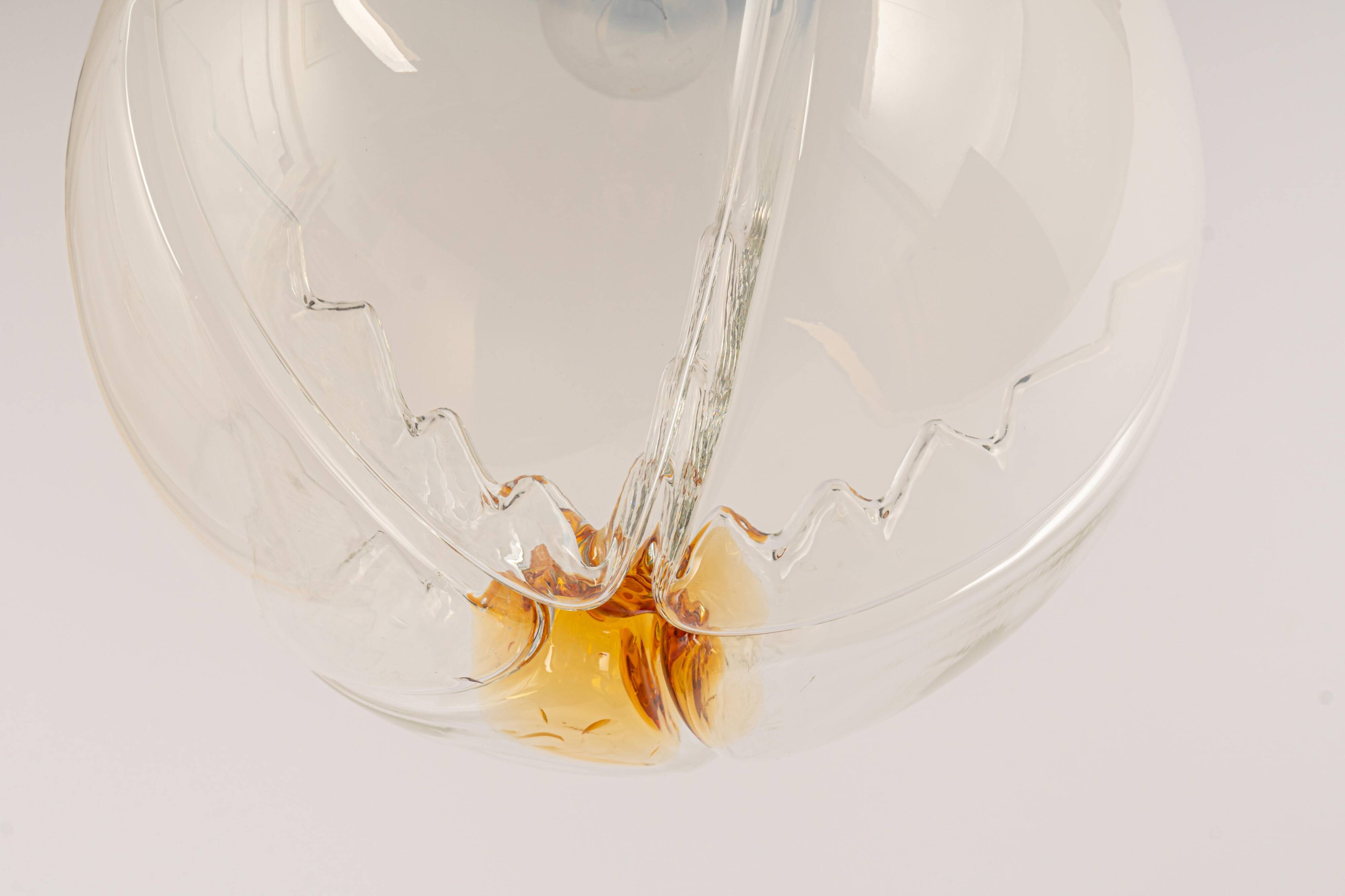 Suspended chandelier large Sputnik ball Murano, VeArt, Italy, 1970s