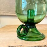 Green blown glass photophore