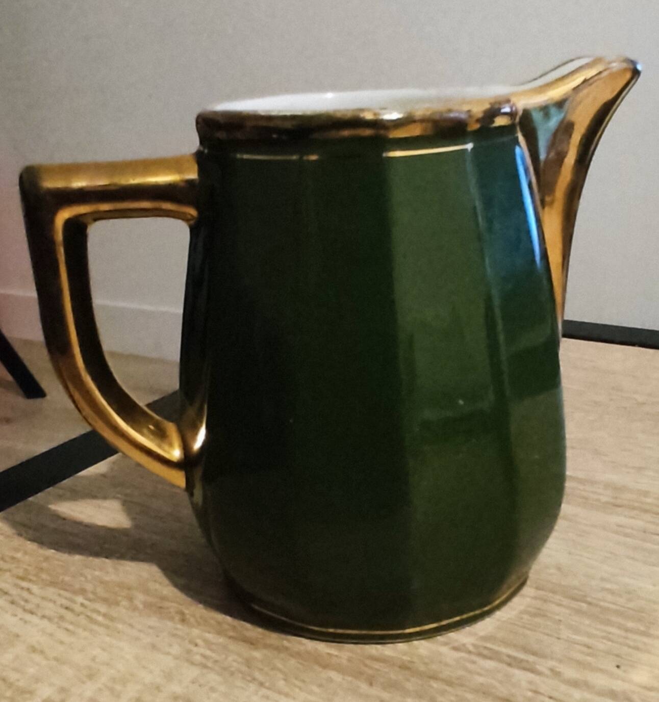 Empire green bistro water carafe and milk jug