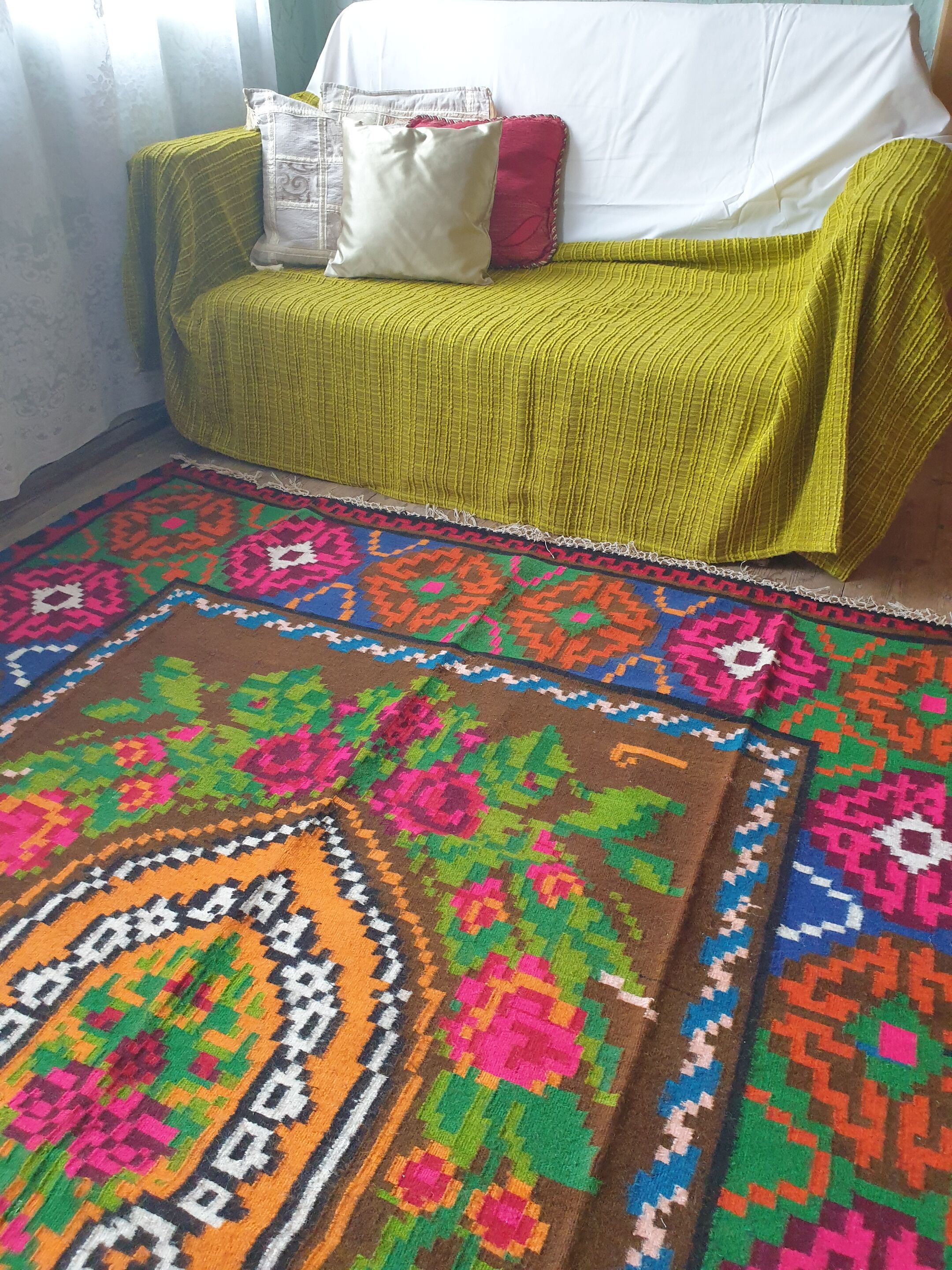 Large superb Romanian rug 316X182 cm with amazing bohemian floral design