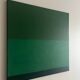 Peinture sur châssis "timeless green" pièce unique signée Bodasca