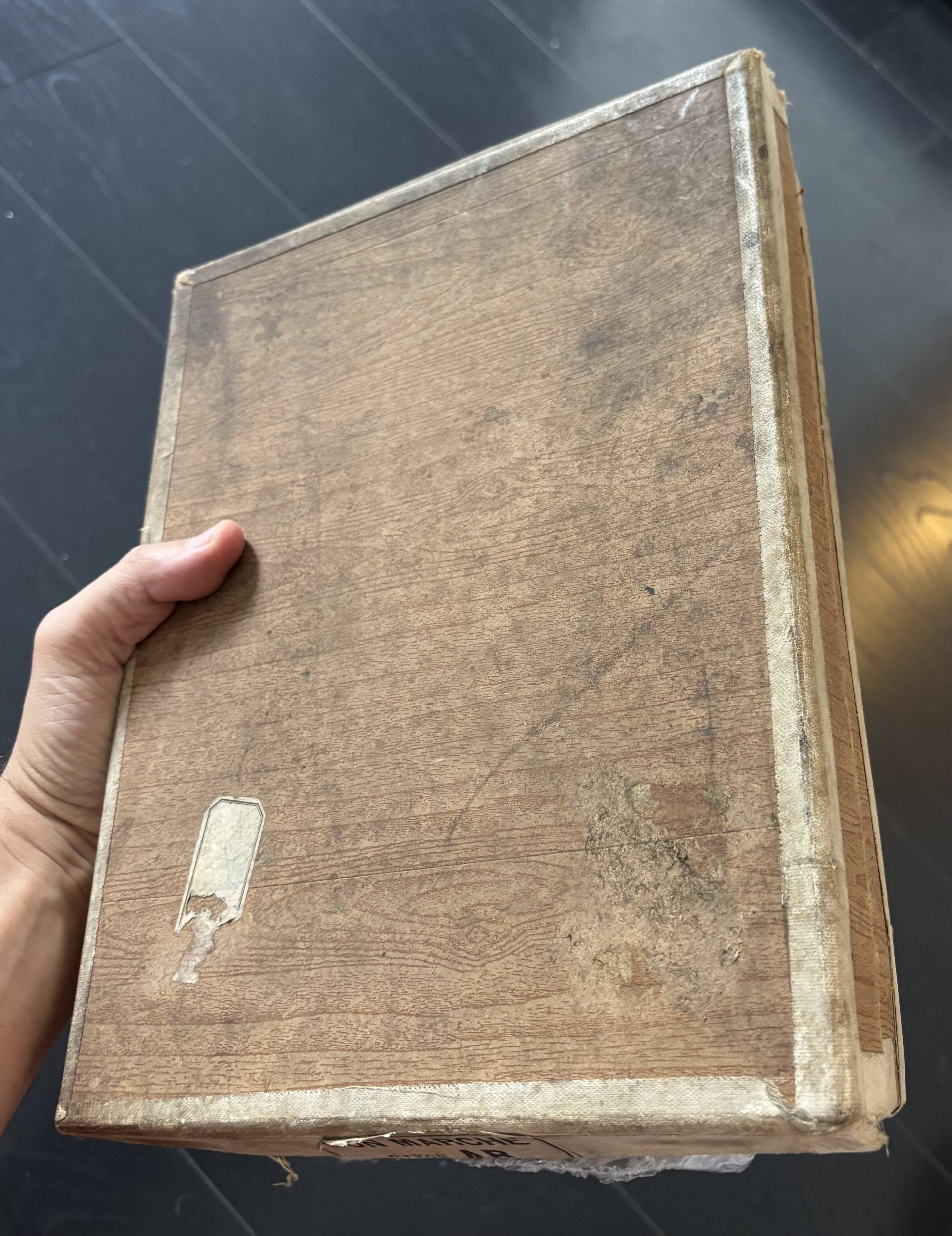 Miroir vintage 1920 triptyque barbier doré fleurs neuf bon marché - 28 x 60