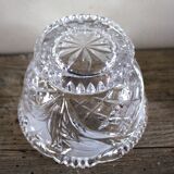 Cut glass vintage leaf design sweet jar