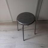 Pair of Industrial Stools in Raw Metal